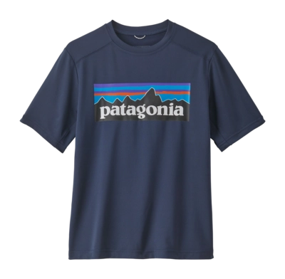T-Shirt Patagonia Kids Capilene Silkweight P-6 Logo New Navy '24