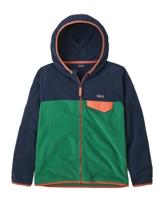 Zip Sweatshirt Patagonia Kids Micro D Snap-T Gather Green