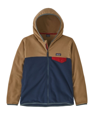 Zip Sweatshirt Patagonia Kids Micro D Snap-T New Navy Grayling Brown