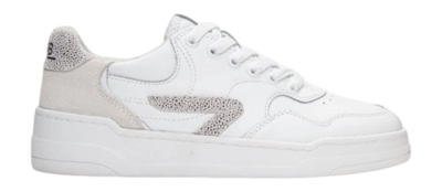 Sneaker HUB Court L67 Damen Leather Off-White/Mellow Peach/Surf Spray