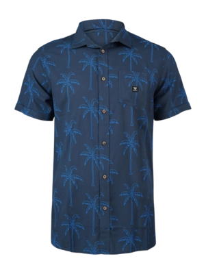 Chemise Brunotti Homme Conrad Grande Palmtree Blue
