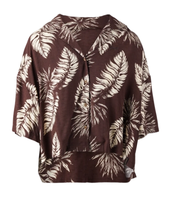 Chemise Brunotti Femme Rilee-Palm Shirt Summer Palm Big Chocolate