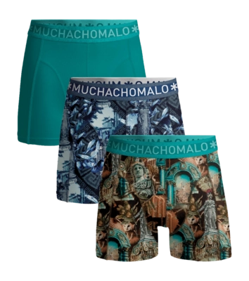 Boxer Muchachomalo Homme Athens Print Print Greent (Lot de 3)