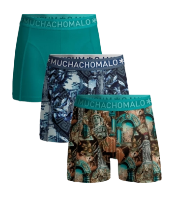 Boxer Shorts Muchachomalo Boys Athens Print Print Green (3-Pack)