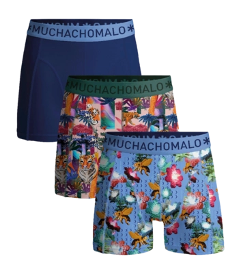 Boxershorts Muchachomalo Bricks Herren Print Print Blue (3er-Pack)