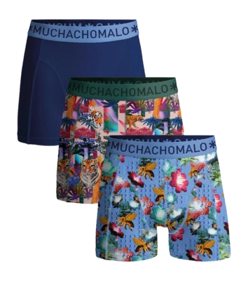 Boxer Shorts Muchachomalo Boys Bricks Print Blue (3-Pack)