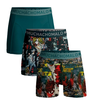 Boxershort Muchachomalo Boys Chessplay Print Print Green ( 3-Pack )