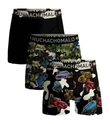 Boxer Shorts Muchachomalo Boys Figures Print Print Black (3-Pack)