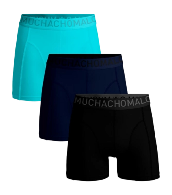 Boxershort Muchachomalo Men Microfiber Black Blue Green ( 3-Pack )