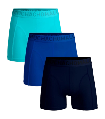 Boxer Muchachomalo Homme Microfiber Blue Blue Green (Lot de 3)