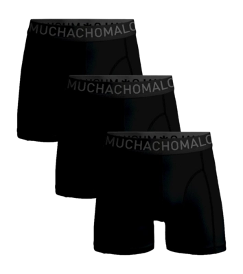 Boxershort Muchachomalo Men Microfiber Black Black Black ( 3-Pack )