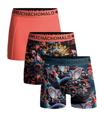 Boxershort Muchachomalo Men Nostalgic Print Print Pink ( 3-Pack )