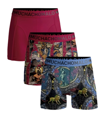 Boxershorts Muchachomalo Rome Jungen Print Print Red  (3er-Pack)