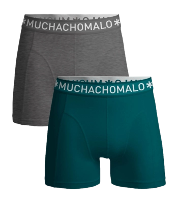 Boxer Muchachomalo Garçon Solid Green Grey (Lot de 2)