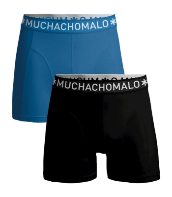 Boxer Muchachomalo Garçon Solid Black Blue (Lot de 2)