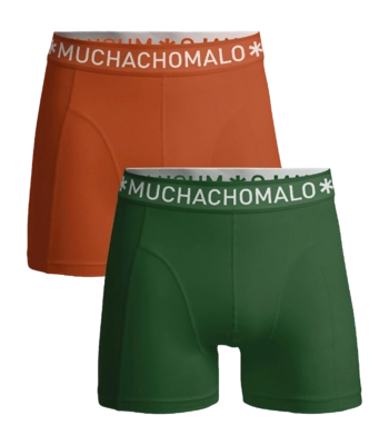 Boxershorts Muchachomalo Solid Jungen Green Orange (2er-Pack)