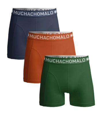 Boxer Muchachomalo Garçon Solid Green Orange Blue (Lot de 3)
