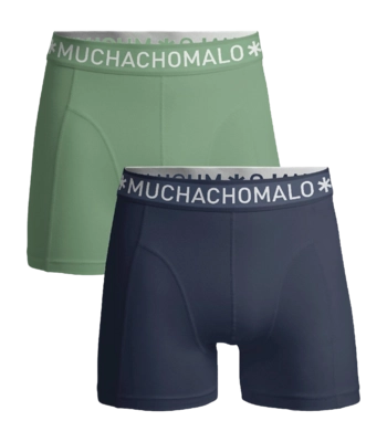 Boxer Muchachomalo Garçon Solid Grey Green (Lot de 2)