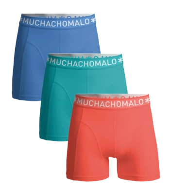Boxershort Muchachomalo Boys Solid Orange Blue Blue ( 3-Pack )