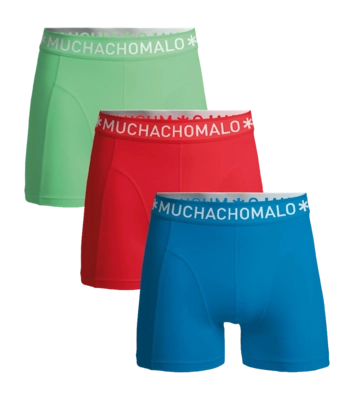 Boxershorts Muchachomalo Solid Herren Blue Pink Green (3er-Pack)