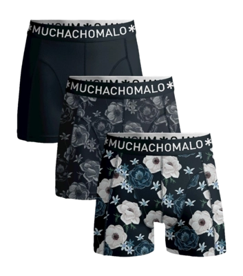 Boxershort Muchachomalo Men Solid Print Print Grey ( 3-Pack )