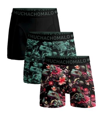 Boxer Muchachomalo Garçon Solid Print Print Black (Lot de 3)