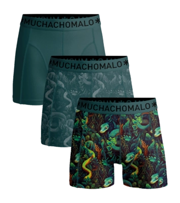 Boxer Muchachomalo Garçon Solid Print Print Green ( lot de 3 )