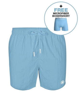 Maillot de Bain Muchachomalo Garçon Solid Cyan Blue