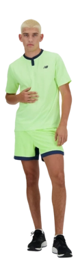 Polo New Balance Men Tournament Top Bleached Lime Glow