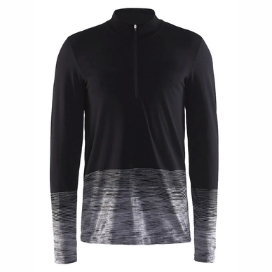 Funktionsunterhemd Craft Wool Comfort 2.0 Zip Black Dark Grey Melange Herren