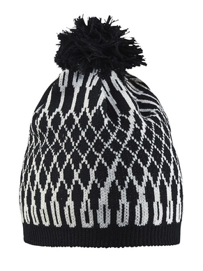 Muts Craft Snowflake Hat Black White S/M