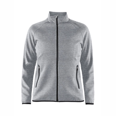 Sweatshirt Craft Women Emotion Full Zip Jacket Grey Melange