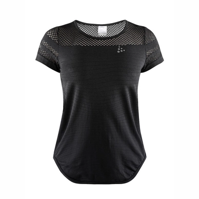T-Shirt Craft Core Fuseknit Tee Black Melange Damen