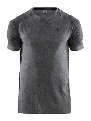Sportshirt Craft Men Urban Run Fuseknit SS Tee Dark Grey Melange Black
