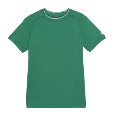 Tennis Shirt Wilson Boys Team Seamless Crew Courtside Green