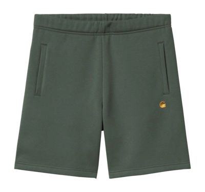 Shorts Carhartt WIP Unisexe Chase Sweat Duck Green / Gold