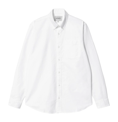 Hemd Carhartt WIP L/S C-Logo Unisex White / White