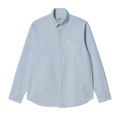 Hemd Carhartt WIP L/S C-Logo Unisex Bleach / White