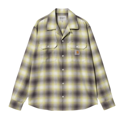 Chemise Carhartt WIP Unisexe L/S Blanchard Blanchard Check, Arctic Lime