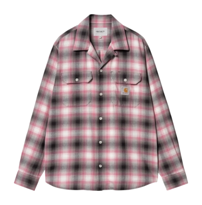 Shirt Carhartt WIP Unisex L/S Blanchard Blanchard Check, Charm Pink