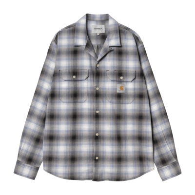 Chemise Carhartt WIP Unisexe L/S Blanchard Blanchard Check, Charm Blue