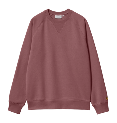 PuGold Carhartt WIP Unisexe Chase Sweat Dusty Fuchsia / Or