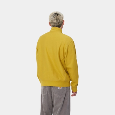 3---half-zip-american-script-sweatshirt-golden-olive-655 (1)