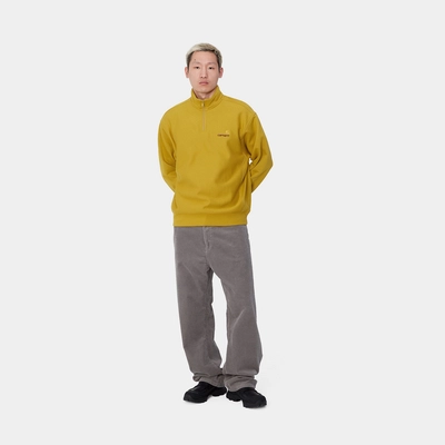 4---half-zip-american-script-sweatshirt-golden-olive-655 (2)