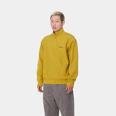 5---half-zip-american-script-sweatshirt-golden-olive-655