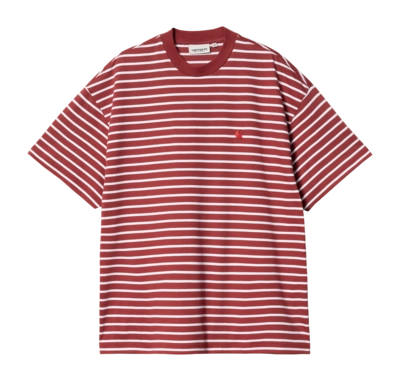 T-Shirt Carhartt WIP Women S/S Bryna Bryna Stripe, Tuscany / White