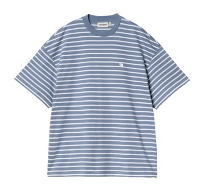 T-Shirt Carhartt WIP S/S Bryna Damen Bryna Stripe, Charm Blue / White