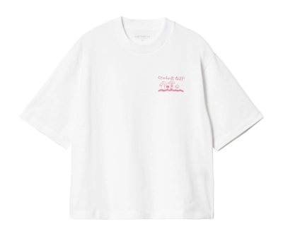 T-Shirt Carhartt WIP Femme S/S Kainosho White / Charm Pink