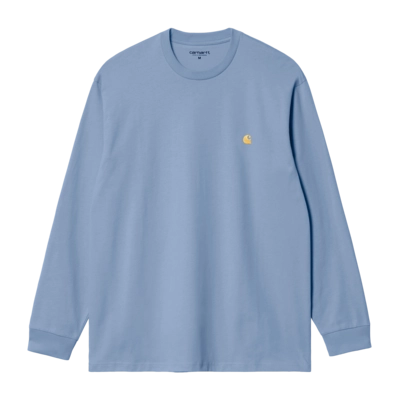 T-Shirt Carhartt WIP Unisexe L/S Chase Charm Blue / Gold