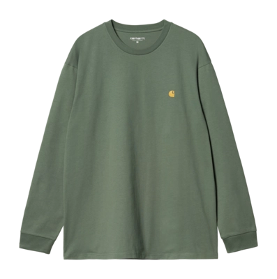 T-Shirt Carhartt WIP L/S Chase Unisex Duck Green / Gold